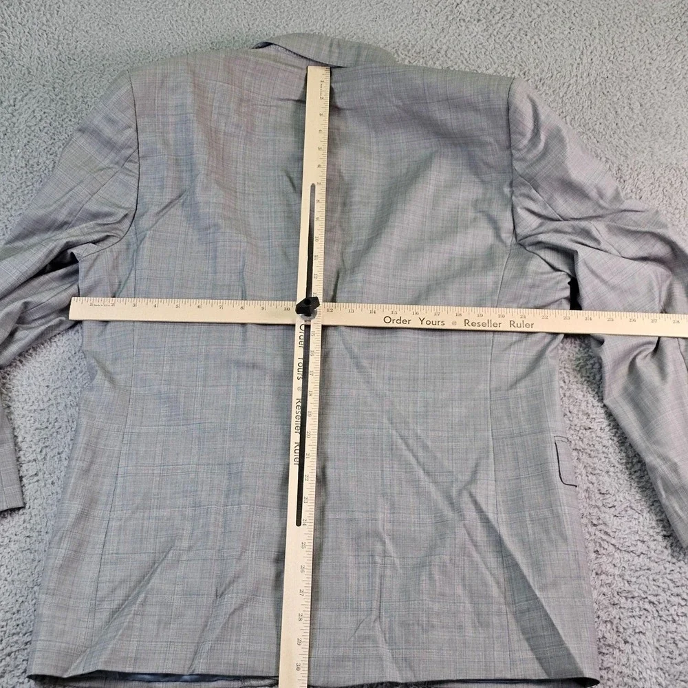 Jos. A. Bank Suit Mens 43R 40x29 Gray Plaid Wool Signature Gold 2 Piece